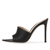 Spring Style Ladies' Pointed High-Heeled Muller Slippers Large-Size