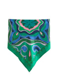 Summer Halter Scarf Blouse Printed Vertical Trousers