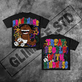 Cartoon Graphic T-Shirt Soho Mortar Goth Super T-Shirt Couple Y2k Top Korean Goth Men's