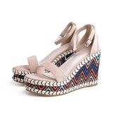 Zingj Wedge Sandals Women 23 New Summer Platform Shoes With A Hemp Heel Waterproof