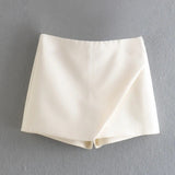 New Korean Version Of High Waist And Long Legs Asymmetrical Candy Colored Skirt Skirt