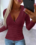 Zingj Hot Style Autumn And Winter Simple Long Sleeve V Collar Jacket Women's Sweater Female