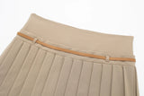 New Spring Style Wide-Pleated Thin Waistband Decorated With A Hundred-Suit Skirt