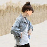 Zingj New Denim Jacket Female Loose Korean Version Of The Retro Web Celebrity Bat Sleeve Student Jacket Fashion-Outfit