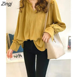 Women Summer Thin Sun-proof Solid Ins Simple All-match Daily Tops Tender Elegant Harajuku Vintage Female Blusas