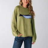 2025 Fashion New Retro Sweater Casual Collar Loose Knitted