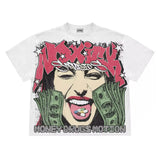 New Gothic Funny Street Trend Hip-Hop Printed High Street Casual Men's And Women's Short-Sleeved Round-Necked