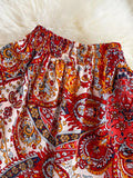 Bohemian Vacation Beach Pants Elegant High Elastic Waist Wide Leg Printed Trouser Casual Flare Fladas New
