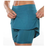 Solid Color Medium Waist Skirt, Exercise Yoga, Three-Point Shorts, Skirt