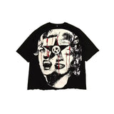 Zingj Men's T-Shirts Oversized Graphics Gothic Harajuku Short-Sleeved Men's T-Shirts Y2k Top Friends 211-0-Outfit