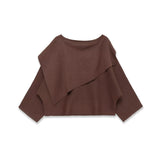 Shirt 2025 Spring/Summer Vacation Leisure Folding Bow Tie With Long-Sleeved Loose Top