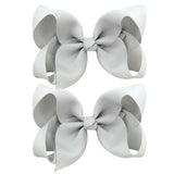 4'' Cute Solid Grosgrain Ribbon Bowknot Hair Clips For Girls Handmade Hairpins Barrettes Headwear Kids Hair