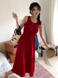 Zingj French Style Hepburn Style Sleeveless Vest Knitted Dress Is A New High-End Waist Slim Dress For Women In
