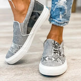 Women's Shoes New Flat-Bottomed Canvas Lazy Shoes Color Large-Size Leisure Single Shoes Lefu