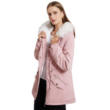 Winter Jacket Women Parka Fashion Long Coat Wool Liner Hooded Parkas Slim With Fur Collar Warm Snow Wear Padded Clothes