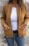 2025 Explosion Fashion Casual Collar Zipper Jacket Loose Pocket Jacket