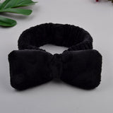New OMG Letter Coral Fleece Wash Face Bow Hairbands For Women Girls Headbands Headwear Hair Bands Turban Hair