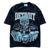 Men's T-Shirt Pure Cotton Street Clothing Animation Leisure Oversized Basketball Printed Short-Sleeved Shirt