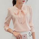 The White Shirt With Long Sleeves Of The New Korean Women's Dress In Spring And Summer Of
