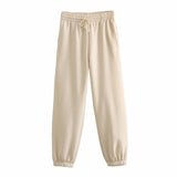 New Basic Short Style Sweater 8417803 Elastic Waist Jogging Trousers