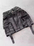 Women's Short Skirt Plus Anti-Walking Guofu Gothic Black Y2k Mini Ski Fashion