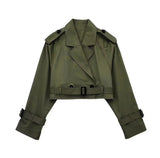 New Women's Short Cut Wind Coat Jacket Jacket Female