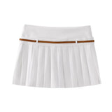 Vest Top 2010816 With Belt Wide Pleated Skirt Trousers 4365403