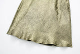 New Autumn Metal Foil Lace-Up Sexy Halter Dress