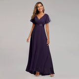 Folding Large Swing Double V-neck Flared Sleeves Elastic