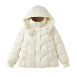 Small Down Cotton Coat Female Winter Design Fashion Loose And Loose Short Cotton Coat-Outfit