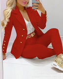 Zingj New Autumn Women's Wear 2023 Square Collar Double-Breasted Suit Jacket And