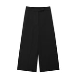 New Summer Style High Waist Shows Thin Solid Color Casual Fashion Wide Leg Trousers