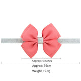 piece Sweet Color Kids Bow Headband Silver Ribbon Bows with Thin Hairband Photography Props Girls Bow Tiara Headwrap