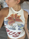 White Slim Tank Top with