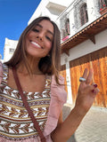 Printed Flare Sleeve Maxi Dress For Women Elegant Square Neck High Waist Split A-line Dresses Summer Lady Vacation