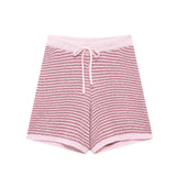 Spring Style Loose Knitted POLO Collar Blouse 6427041 Shorts