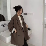 Zingj And Autumn White Suit Jacket Female 2024 Spring And Autumn New Leisure Web Celebrity Fried Street Loose Small