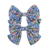 Lovely Baby Girls Print Flower Bohemian Style Bow BB Hair Clips Headwear Children Cute Cotton Hairpins Hair