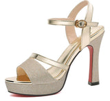 Women's 2025 New Summer Temperament And Heel Without Tired Waterproof Table Fashion High