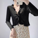 Knitted Cardigan Women's Thin Suspender Skirt With Air-Conditioning Blouse Summer Shawl Ice Silk Small Shoulder Fairy Gas