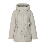 European Goods 2024 New Winter Clothing Brand High-End Foreign Style Small Fragrant Wind Not Bloated Waist Army Green Padded Coat Female Coat-Outfit