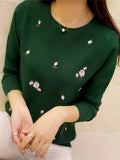 Sweater Women Embroidery Knitted Winter Women Sweater And Pullover Female Tricot Jersey Jumper Pull