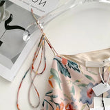 Elegant Floral Print Women Maxi Dress Adjust Spaghetti Strap Women Summer Dress For Vacation 2022 Ins Hot Beach