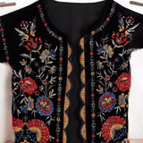 And Winter New Embroidered Velvet Fashion Cardigan