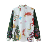 Summer Printed Positioning Shirt Printed Loose Casual Trousers