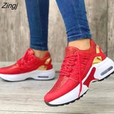 Women's Large Size Tennis Casual Shoes Increase Fashion Thick-soled Sneakers Light Vulcanized Socks Air Cushion Breathable
