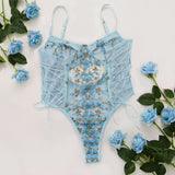 Zingj Sexy Underwear Sexy Female Net Gauze Embroidery Home Clothes