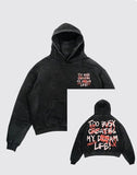Zippered Sweater Net Red Hooded Cardigan Small Clock Letter New Printed Coat