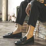 Zingj Shoes Male British Tassel One Foot Pedal Lazy Man Shoes Korean Version Joker Small Leather Shoes Male Ins New