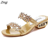 New women shoes slippers summer beach sandals Fashion women Rhinestone outdoor slippers flip flops shoes women